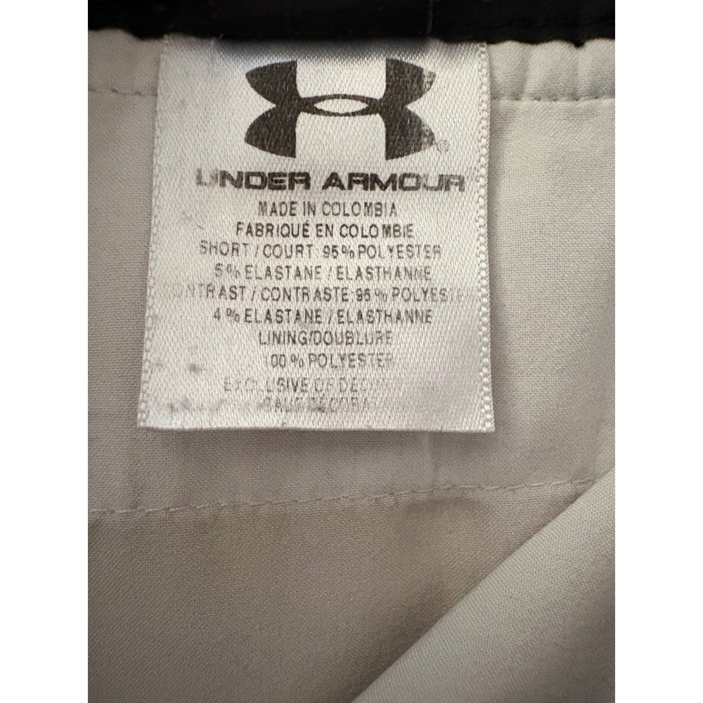 Under Armour Mens Size 40 Golf Shorts Tan Plaid Flat Front Performance Stretch - Picture 8 of 8
